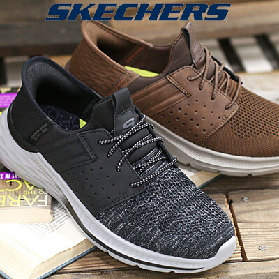 【メンズ】父の日ギフトにもSKECHERS Hands Free Slip-ins GARNER NEWICK 210803 BLK ACDB スケッチャーズ スリップインズハンズフリー スリップインズ ガーナーニューイック リラックスドフィット幅画像