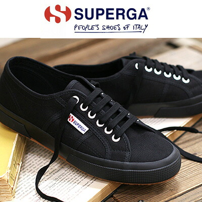 【2025年春夏再入荷】【日本正規取扱店】【定番】 SUPERGA 2750 COTU CLASSIC FULL BLACK スペルガ コットンクラシック フルブラック キャンバス ラバーソール