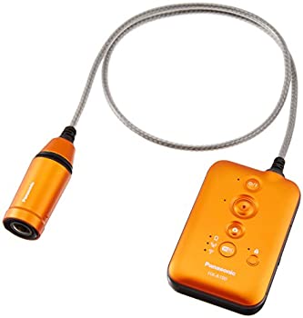 【中古】「人並み外れたに好いたらしい」パナソニック ウェアラブルカメラ オレンジ色 HX-A100-D