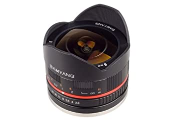 【中古】「ほぼ新品」Samyang 8?mm f2?. 8?UMC魚眼レンズII (ブラック)レンズfor Sony・Eマウント（NEX)カメラ(sy8mbk28-e)