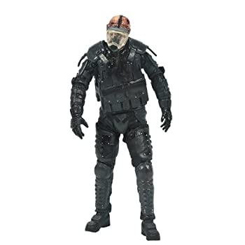 【中古】「ほぼ新品」ウォーキング・デッド<TVドラマ版> アクションフィギュア シリーズ4/ガスマスク ライオット・ギア ゾンビ