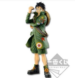 【中古】「ほぼ新品」一番くじ ワンピース ~military style~A賞 ルフィ フィギュア