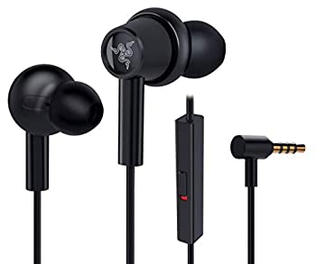 【中古】「非常に良い」Razer Hammerhead Duo Console - Black ゲーミングイヤホン 3.5mm ハイブリッドドライバ採用 マイク付 カナル型 PS4 Switch PC スマホ 対応 （日