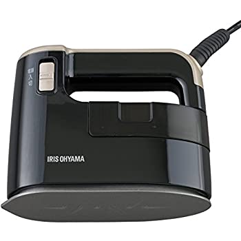 【中古】「未使用品」アイリスオーヤマ 衣類スチーマー スチームアイロン ハンガーにかけたまま 2WAY 3大臭カット コンパクト 軽量 ブラックゴールド IRS-01-KN