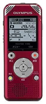 【中古】「非常に良い」OLYMPUS ICレコーダー VoiceTrek 4GB リニアPCM対応 FMチューナー付 RED レッド V-802