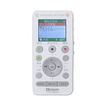 【中古】「ほぼ新品」山善(YAMAZEN) キュリオム AM/FM ラジオ受信機ボイスレコーダー YVR-R600 (白)