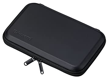 【中古】「未当て嵌める品」カシオ計算機 EX-word用純然たる容れもの 虚蝉ハードカバー手合い 黒いこと