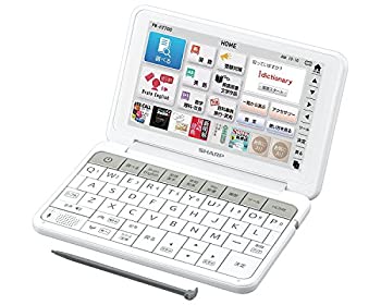 【中古】「非常に良い」シャープ カラ―電子辞書 Brain 高校生モデル ホワイト系 PW-H7700（PW-SH4同等品）