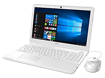 【中古】富士通 15.6型 万覚え帳マイコンFMV LIFEBOOK AH45/B2 割り増し金白いこと FMVA45B2W パソコン-パソコン・周辺機器-ノートPC