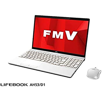 【中古】「非常に良い」富士通 15.6型ワイド フルHD ノートパソコン AH53/D1 FMV LIFEBOOK AHシリーズ BDXLドライブ搭載 FMVA53D1W プレミアムホワイト 2019年2月モデル|オマツリライフ別館