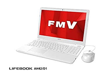 【中古】富士通 15.6型ノートパソコン FMV LIFEBOOK AH42/D1 プレミアムホワイト（Celeron/メモリ 4GB/HDD 1TB/ H＆B 2019） FMVA42D1W｜オマツリライフ別館