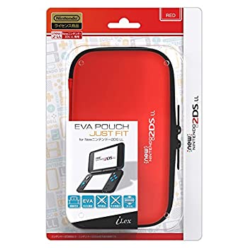 【中古】「ほぼ新品」（任天堂公式ライセンス商品）newニンテンドー2DSLL専用収納ポーチ『EVAポーチ JUST FIT for new ニンテンドー2DSLL (レッド) 』 -NEW 2DSLL-