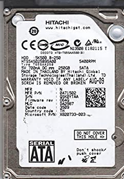 【中古】「非常に良い」Hitachi hts545025b9sa00?250?GB 5400rpm 2.5インチノートブックハードドライブ