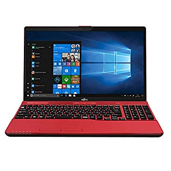 【中古】富士通 15.6型ノートパソコン　FMV LIFEBOOK AH45/B3 ガーネットレッド FMVA45B3R｜オマツリライフ別館