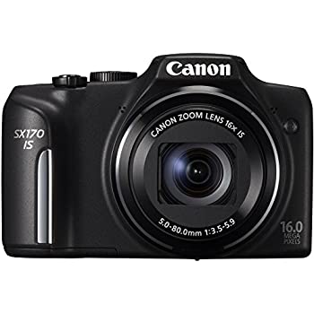 【中古】CANON PowerShot SX170 IS 3in LCD 16メガ絵素 コンパクトカメラ 黒いこと