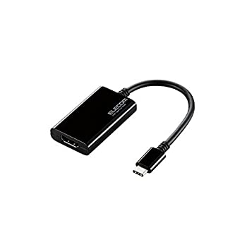 【中古】エレコム USB有線テレビ Type C うつり変わりアダプター (USB C to HDMI) 0.1m RoHS申し付ける判定基準 黒いこと AD-CHDMIBK