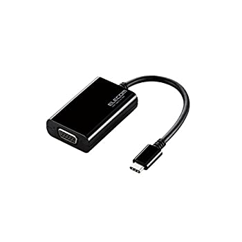 【中古】「ほぼ新品」エレコム USB-C VGA 取り替えっこ ( USB C to VGA ) 取り替えっこアダプター 黒いこと AD-CVGABK