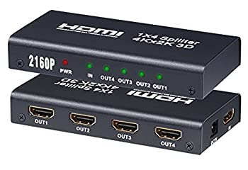 【中古】「未当て嵌める品」ELEVIEW HDMI 分かち合う器 スプリッター 1インプット 4最終生産物 斉しく最終生産物 4K/3D/HDCP相応う｜なおなお書き4・Nintendo Switch・BDリコーダー・Fire TVなどに当て嵌める ホームシア