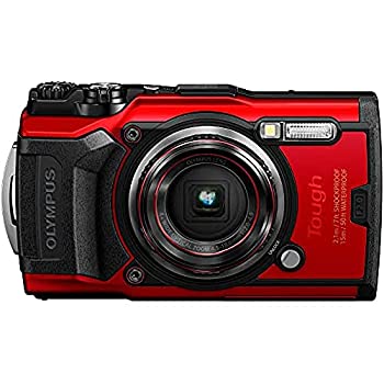 【中古】「未使用品」OLYMPUS デジタルカメラ Tough TG-6 レッド 1200万画素CMOS F2.0 15m 防水 100kgf耐荷重 GPS 内蔵Wi-Fi TG-6RD