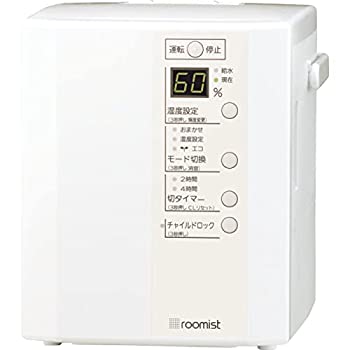 【中古】「ほぼ新品」三菱重工 [roomist 水蒸気気違い掻ききえる式加湿器 ピュアホワイト] ６畳用 SHE35VD-W