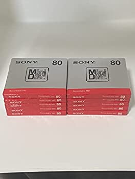 【中古】SONY 吹き込み用ミニレコード盤 MD 80分 10枚書き割り MDW80T