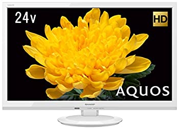 【中古】「非常に良い」シャープ AQUOS 24V型 ハイビジョン 液晶テレビ ホワイト LC-24P5-W