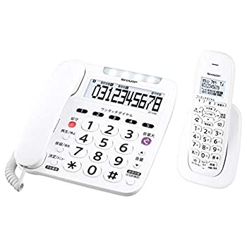 【中古】シャープ デジタルコードレス電話機(子機1台タイプ) KuaL ホワイト JDV38ECL