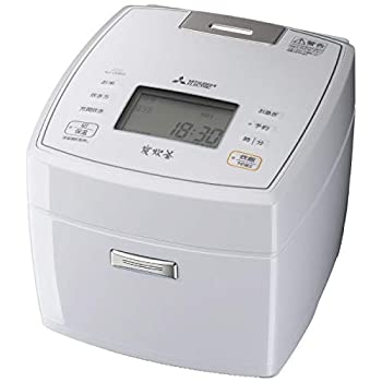 【中古】三菱電機 IHジャー炊飯器 5.5合炊き 備長炭 炭炊釜(2層厚釜) ハードコート60 七重全面加熱 月白 NJ-VEB10-W|オマツリライフ別館