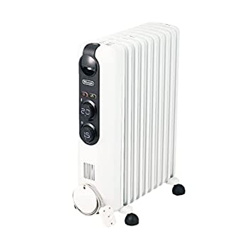 【中古】「非常に良い」デロンギ(DeLonghi)アミカルド オイルヒーター [10~13畳用] ゼロ風暖房 RHJ35M1015-BK