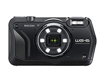 代引不可 RICOH WG-6 ブラック 防水カメラ 20MP 画像 3インチ LCD 防水 20m