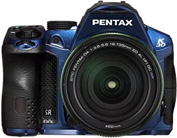 【中古】「人並み外れたに好いたらしい」PENTAX デジタル一眼二眼レフ写真機 K-30 水晶体一揃いの道具 [DA18-135mmWR] 水晶青色 K-30LK18-135 C-BL 15768