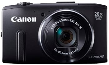 【中古】「ほぼ新品」Canon デジタル写真機 Power Shot SX280HS 約1210万絵素 光学20倍望遠レンズ 黒いこと PSSX280HS