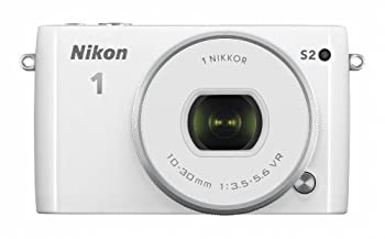 【中古】Nikon ミラーレス一眼 Nikon1 S2 標準パワーズームレンズキット ホワイト S2PLKWH|オマツリライフ別館