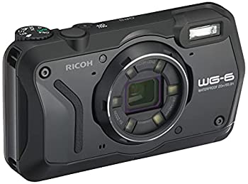 【中古】「ほぼ新品」RICOH WG-6 黒いこと 本格雨合羽写真機 20米突雨合羽 耐衝撃 防塵 耐寒 2000万絵素 4K映像相応う 高性能GPS内蔵 水中専用マーメードモード積み上げる 高