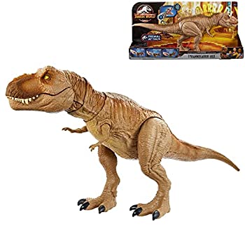 【中古】ジュラシック・ワールド スーパーアクション! T-レックス（サバイバル・キャンプ地図、恐竜ステッカー付）（全長:約55） GJT60