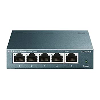 【中古】「未使用品」TP-Link 5ポート スイッチングハブ 10/100/1000Mbps ギガビット 金属筺体 設定不要 ライフタイム TL-SG105