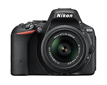 【中古】「ほぼ新品」Nikon デジタル一眼一眼レフ写真機 D5500 18-55 VRII 水晶体一揃いの道具 黒いこと 2416万絵素 3.2型液晶 タッチパネル D5500LK18-55BK