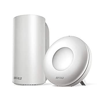 【中古】「非常に良い」BUFFALO WiFi 無線LAN AirStation connect 親機+中継機セットモデル WRM-D2133HP/E1S 11ac ac2200 1733+400Mbps デュアルバンド 独自メッシュ機