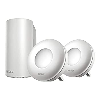 【中古】「非常に良い」BUFFALO WiFi 無線LAN AirStation connect 親機+専用中継機2台セットモデル WRM-D2133HP/E2S 11ac ac2200 1733+400Mbps デュアルバンド 独自メッ