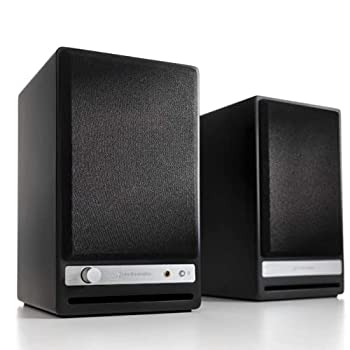 【中古】（人並み外れたに好いたらしい）Audioengine オーディオ発動機 固定ディスク4 ワイヤレス・パワードスピーカー l Bluetooth aptX 固定ディスク相応う・DACアンプリファイアー内蔵 l 有線・無線電話繋ぎ合わせる、AUXインプット、USB TV・オーディオ・カメラ-スピーカー