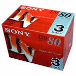【中古】「未当て嵌める品」SONY 3DVM80R3 ミニDVテープ 80分 集積回路記憶装置なし 3本組