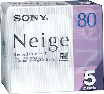 【中古】「未当て嵌める品」ソニー MD(ミニレコード盤) 80分 ネージュシリーズ 5枚容器に並べる 5MDW80NED