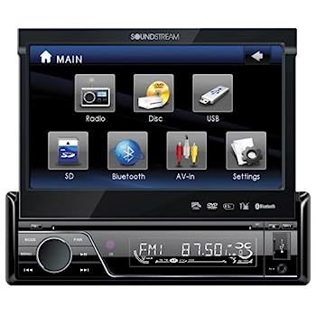 【中古】Soundstream VIR-7830B Single-Din Bluetooth Car Stereo ヴィデオディスク Player with 7-Inch LCD Touchscreen by Soundstream
