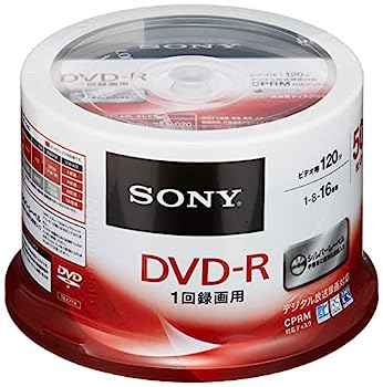 【中古】「ほぼ新品」SONY ビデオ用DVD-R CPRM対応 120分 1-16倍速 スピンドルケース 50枚パック 50DMR12MLDP