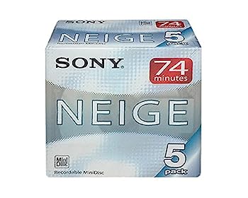 【中古】（人並み外れたに好いたらしい）SONY 吹き込み用MD(ミニレコード盤) Neige ネージュ 74分 5枚 5MDW74NEB