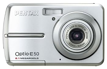 【中古】PENTAX デジタル写真機 OPTIO E50 しろがね色 810万絵素 光学3倍望遠レンズ