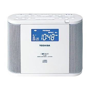 【中古】（非常に良い）TOSHIBA CDラジオ(クロック付) CUTEBEAT ホワイト TY-CDR7(W)｜オマツリライフ別館