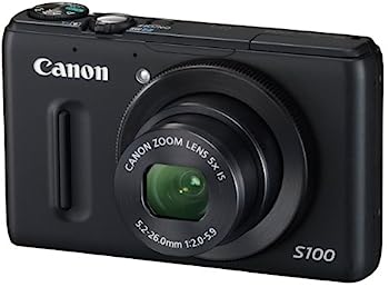 【中古】（人並み外れたに似つかわしい）Canon デジタル写真機 PowerShot S100 黒いこと PSS100(BK) 1210万絵素 広角24粍 光学5倍望遠レンズ 3.0型TFT液晶色つや管する