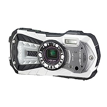 【中古】（非常に良い）RICOH 防水デジタルカメラ RICOH WG-40W ホワイト 防水14m耐ショック1.6m耐寒-10度 RICOH WG-40W WH 04687