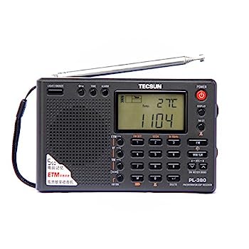 【中古】「未当て嵌める品」XHDATA? TECSUN PL-380（日本語版取りまわし明らかにする書） ラジオ受信機デジタル PLL 携帯型ラジオ受信機FM ステレオ/LW/SW/MW DSP受信システム PL380 black (黒いこと